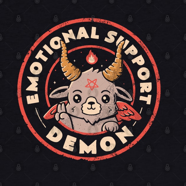 Emotional Support Demon - Funny Evil Baphomet Gift by eduely